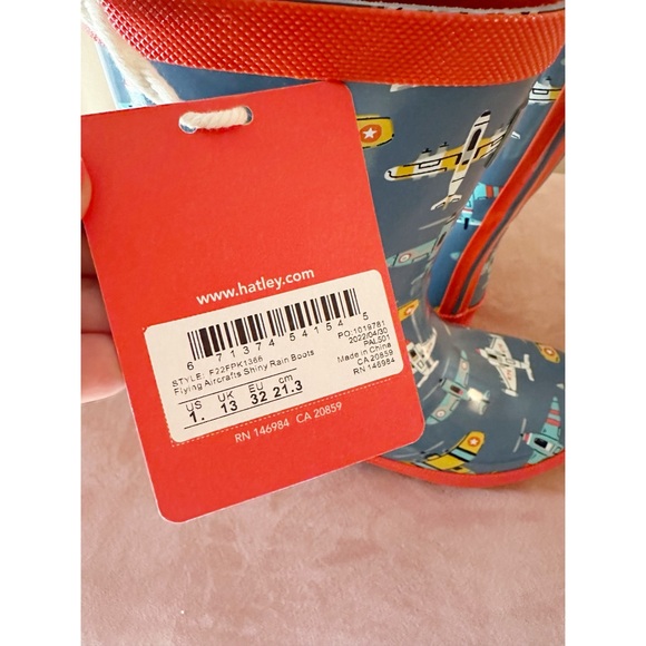 Hatley Rain Boots - Shiny Flying Aircraft - Picture 4 of 6